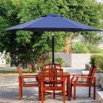 Navy Blue 7.5 ft Patio Umbrella with Tilt Crank