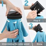 9FT Turquoise Solar LED Patio Umbrella