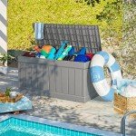 Large Waterproof Resin Deck Box for Outdoor Storage