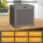 Esmlada 31 Gallon Waterproof Deck Storage Box