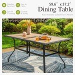 Sophia & William 7-Piece Outdoor Dining Set with Umbrella