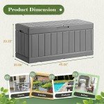 Large Waterproof Resin Deck Box for Outdoor Storage