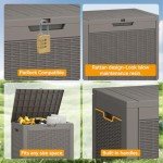 Esmlada 31 Gallon Waterproof Deck Storage Box