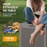 Esmlada 31 Gallon Waterproof Deck Storage Box