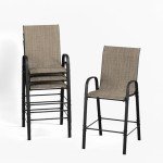 4-Pack All-Weather Patio Bar Stools Set