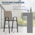 4-Pack All-Weather Patio Bar Stools Set