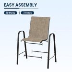 4-Pack All-Weather Patio Bar Stools Set