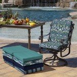 Sapphire Blue Outdoor Dining Chair Cushion 20”