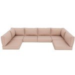 Beige Outdoor Cushions for Patio Furniture Set