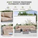 Beige Outdoor Cushions for Patio Furniture Set