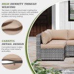 Beige Outdoor Cushions for Patio Furniture Set