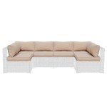 Beige Outdoor Cushions for Patio Furniture Set