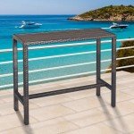 Wicker Outdoor Bar Table - 45" High Top