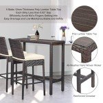 Wicker Outdoor Bar Table - 45" High Top