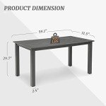 Cozyman 6-Person Weather-Resistant Outdoor Dining Table