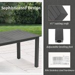 Cozyman 6-Person Weather-Resistant Outdoor Dining Table