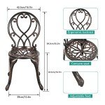 COBANA 3-Piece Outdoor Bistro Set with Umbrella Hole