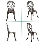 COBANA 3-Piece Outdoor Bistro Set with Umbrella Hole