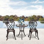 COBANA 3-Piece Outdoor Bistro Set with Umbrella Hole
