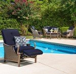Hanover Ventura Brown Wicker Outdoor Recliner Chair