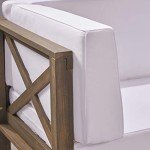 Gray and White Outdoor Sectional Sofa Set