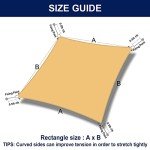 PureFit 10x13 ft Rectangle Sun Shade Sail