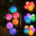 Color Changing Solar Wind Chime with Spinner