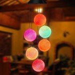 Color Changing Solar Wind Chime with Spinner