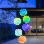 Color Changing Solar Wind Chime with Spinner