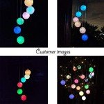 Color Changing Solar Wind Chime with Spinner