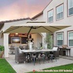 Large 9x12FT Cantilever Patio Umbrella with Rotation