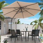 LAUSAINT HOME 11 FT Curvy Cantilever Patio Umbrella