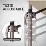 Large 9x12FT Cantilever Patio Umbrella with Rotation