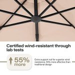 LAUSAINT HOME 11 FT Curvy Cantilever Patio Umbrella