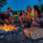 Venkuber 25-Inch Metal Firewood Rack Holder