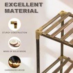 11-Tier Wood Plant Stand for Indoor & Outdoor