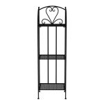 3-Tier Folding Wrought Iron Plant Stand
