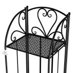 3-Tier Folding Wrought Iron Plant Stand