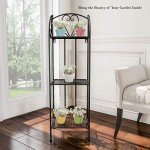 3-Tier Folding Wrought Iron Plant Stand
