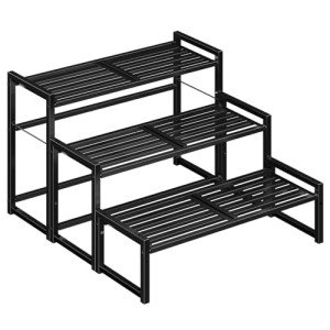 3-Tier Stackable Plant Stand for Indoor/Outdoor Use