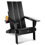 Oversized Modern Adirondack Chair with Cup Holder