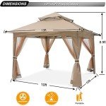 ABCCANOPY 13x13 Outdoor Gazebo with Mosquito Netting