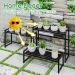3-Tier Stackable Plant Stand for Indoor/Outdoor Use