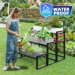 3-Tier Stackable Plant Stand for Indoor/Outdoor Use
