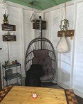Charcoal Grey Egg Hanging Chair with Stand