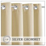 RYB HOME Waterproof Outdoor Patio Curtains - Biscotti Beige