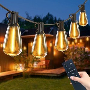 100FT Waterproof LED Outdoor String Lights with Remote