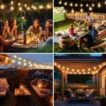 100FT Waterproof LED Outdoor String Lights with Remote