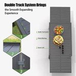 Domi Expandable Aluminum Patio Dining Table - Dark Brown