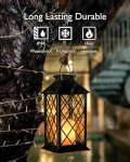 Solar Lanterns with Flickering Candles - 2 Pack